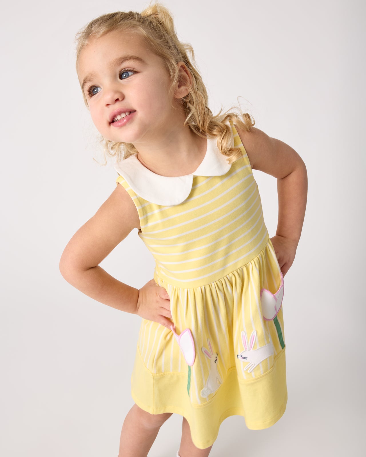 Sunny Tulip Collar Skater Dress