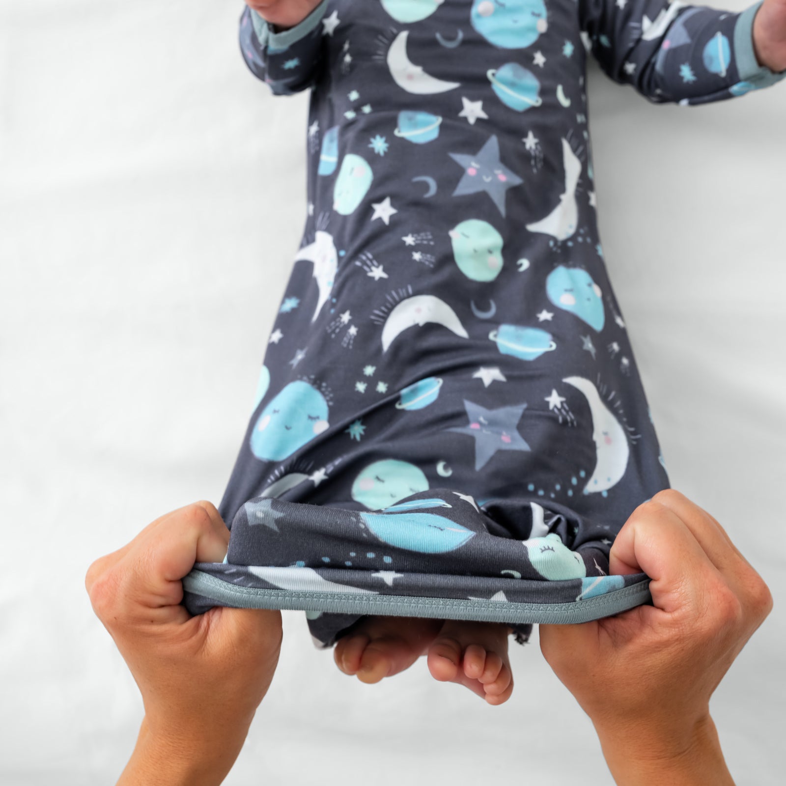 Blue To the Moon & Back Infant Gown - Image 2