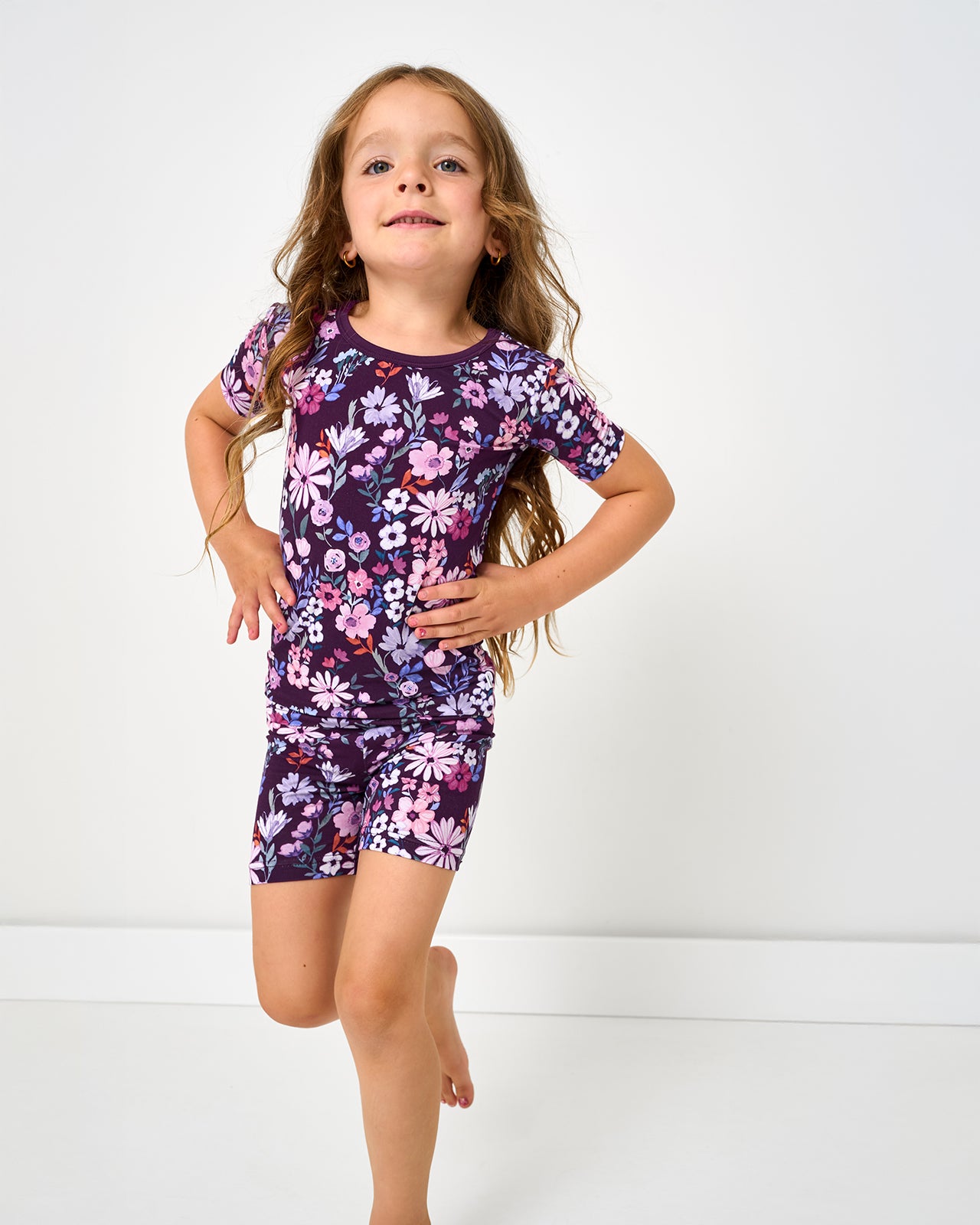 Violet Meadow Two-Piece Short Sleeve & Shorts Pajama Set - Image 2