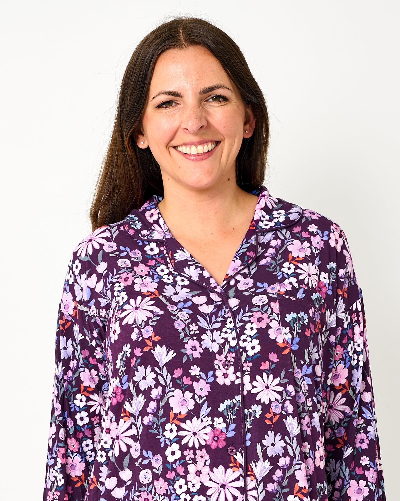 Violet Meadow Women's Long Sleeve Sleep Shirt - Image 3