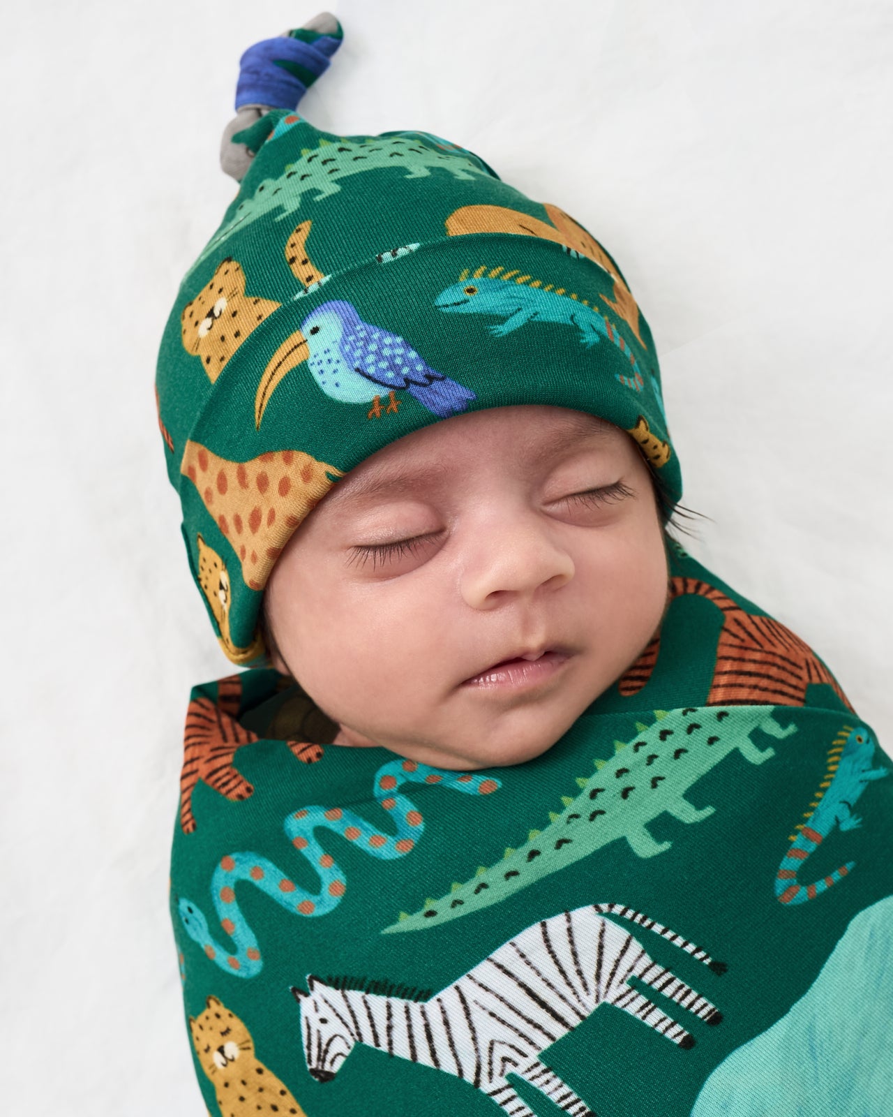 Wild Zoo Swaddle & Hat Set - Image 2