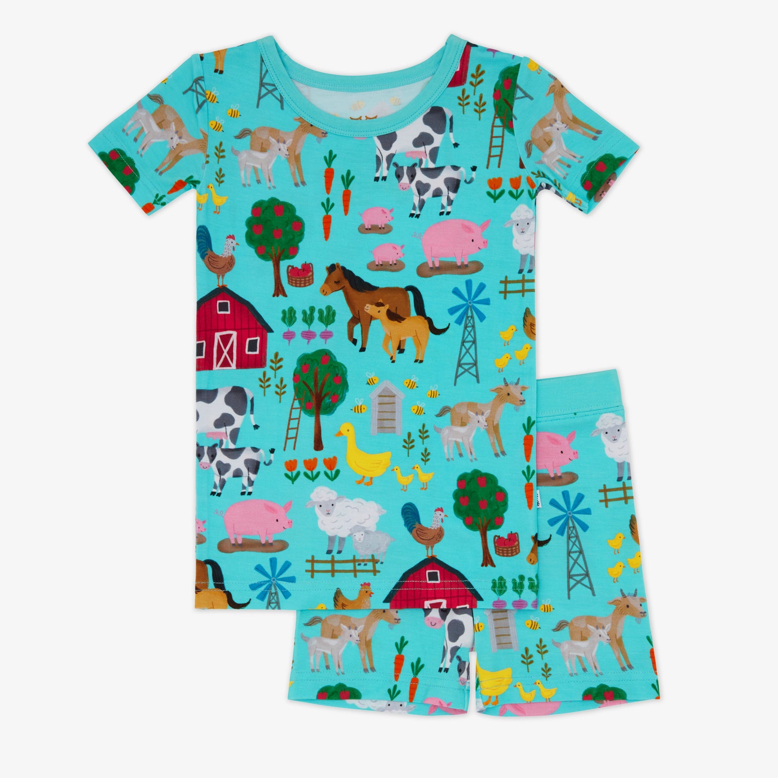 Blue Farm Fam Two-Piece Short Sleeve & Shorts Pajama Set - Image 3