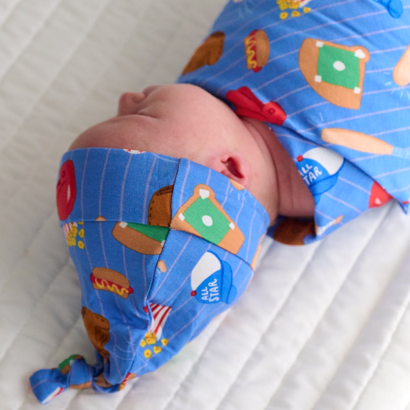 Blue All Stars Swaddle & Hat Set - Image 2