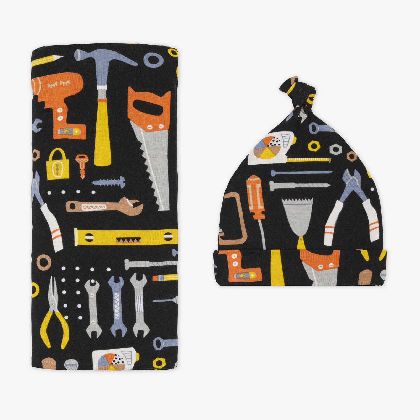 Little Builders Swaddle & Hat Set - Image 3