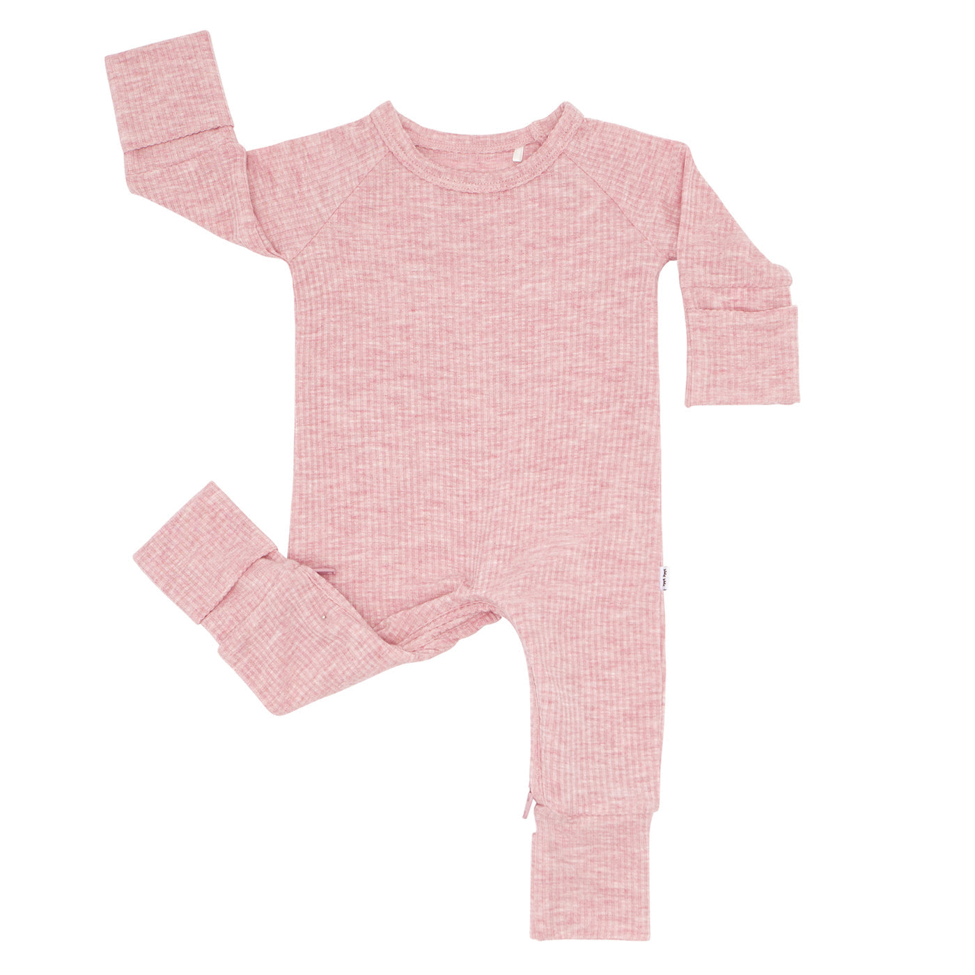 Heather Mauve Ribbed Crescent Zippy - Image 7