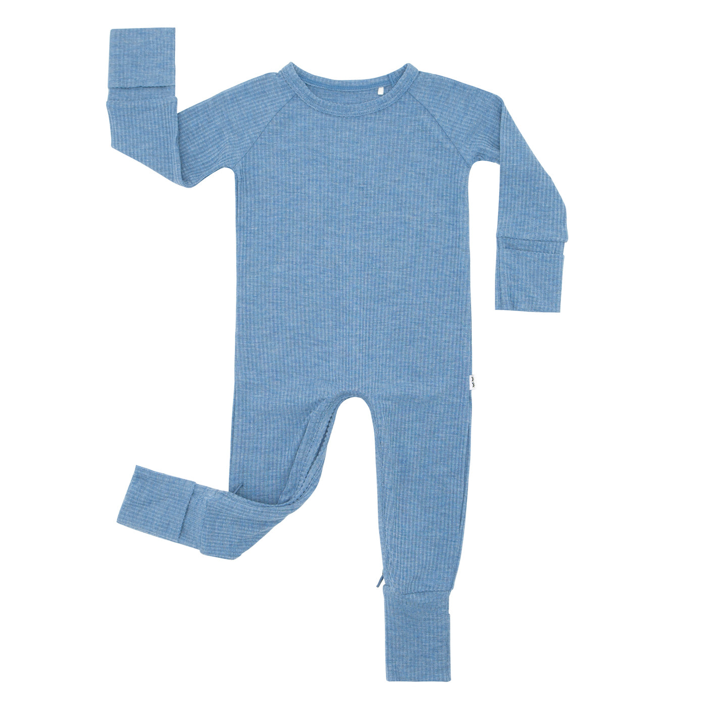 Heather Blue Ribbed Crescent Zippy - Image 9