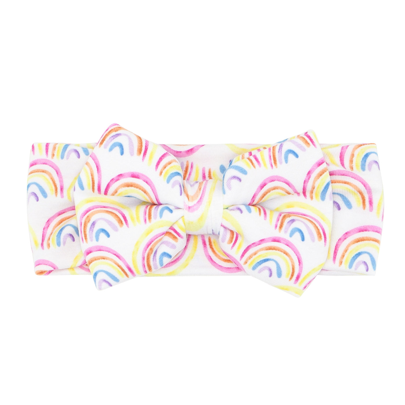 Pastel Rainbows Luxe Bow Headband - Image 3