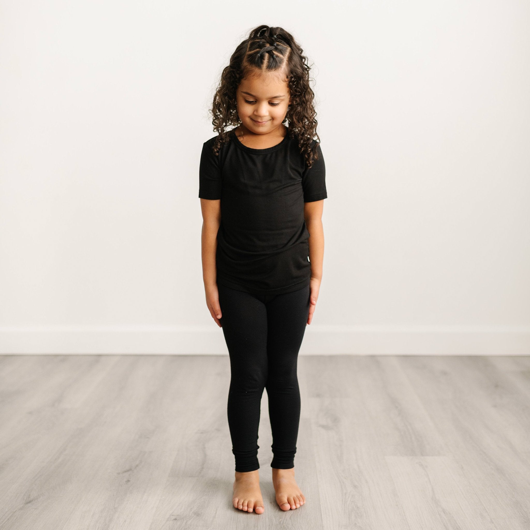 Black Two-Piece Short Sleeve Pajama Set - Image 3