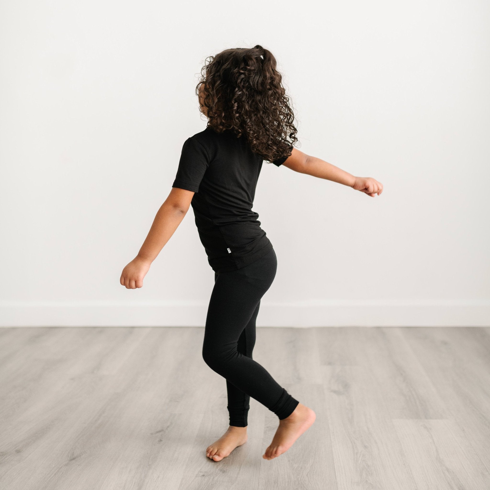 Black Two-Piece Short Sleeve Pajama Set - Image 2