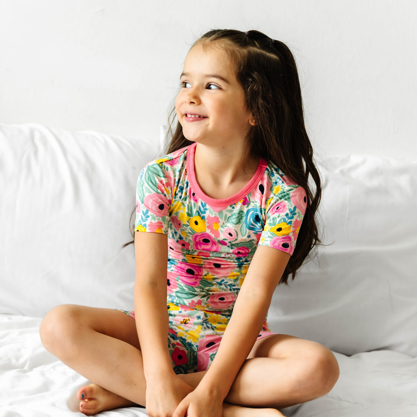 Secret Garden Two-Piece Short Sleeve & Shorts Pajama Set - Image 4