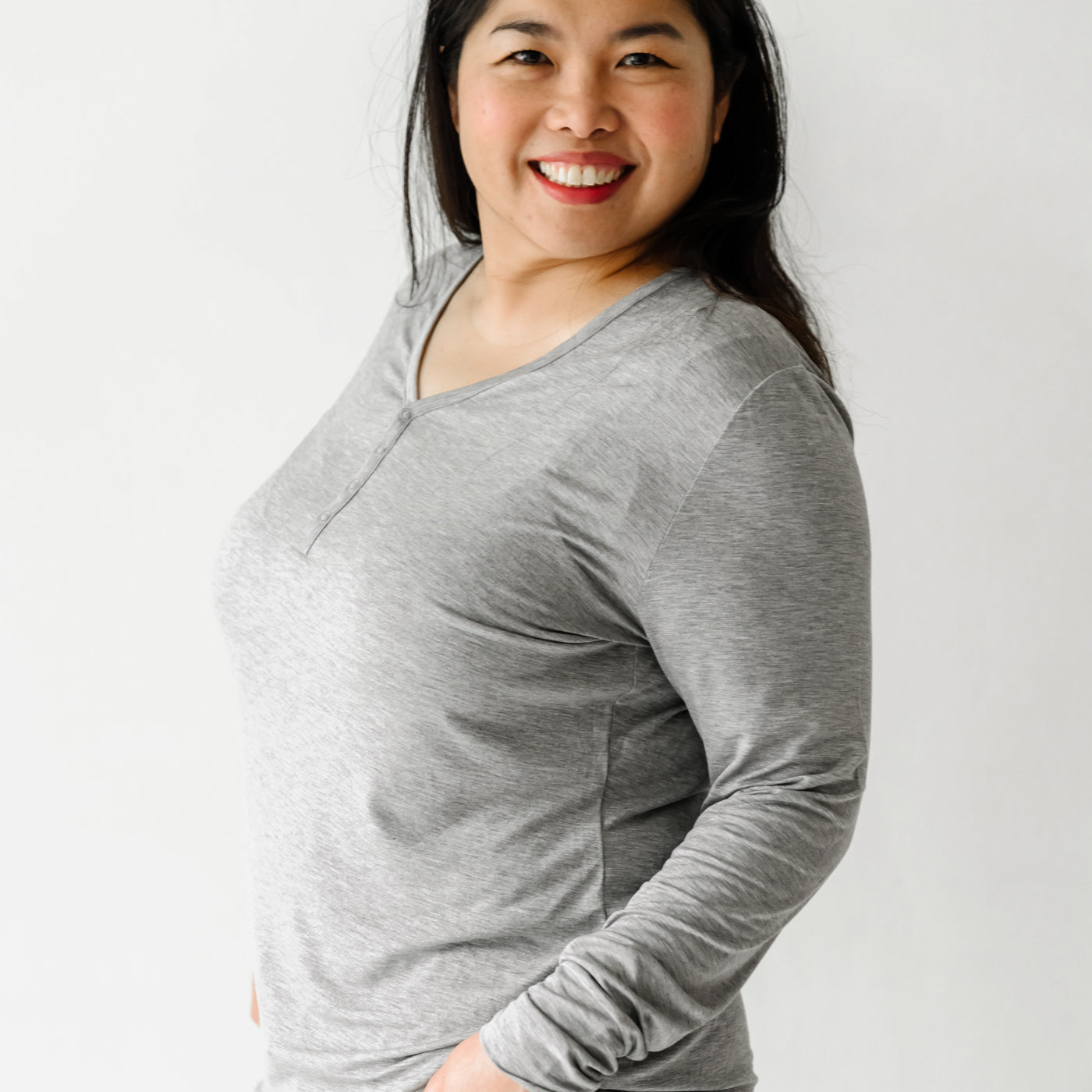 Heather Gray Women's Pajama Top - Image 2