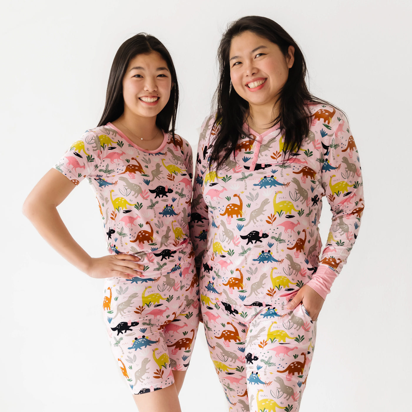 Pink Jurassic Jungle Women's Pajama Top - Image 2