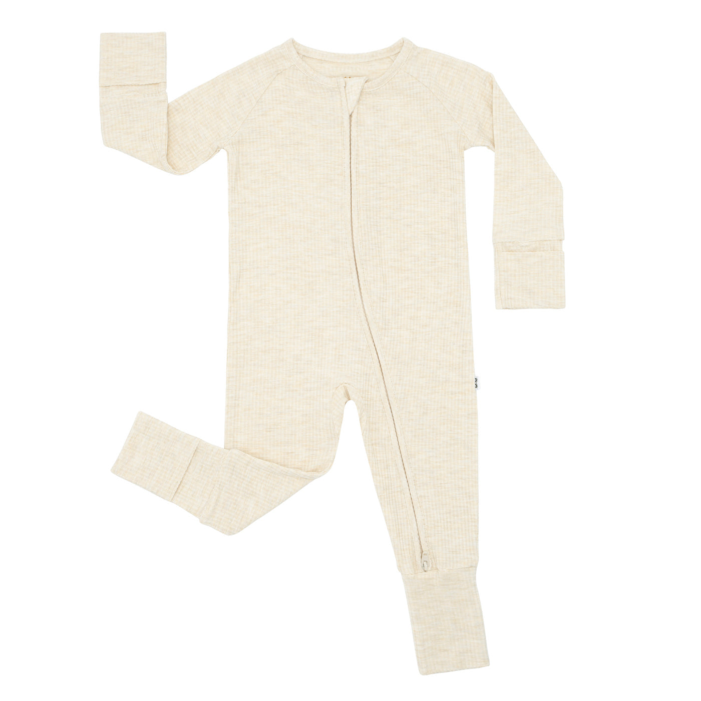 Heather Oatmeal Ribbed Zippy - Image 8